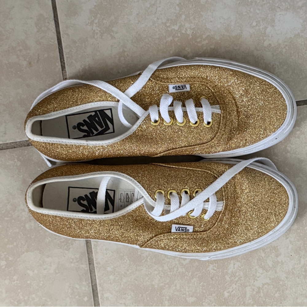 Vans Gold Glitter Sneakers